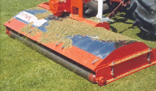 Lawn Mower Filled With Grass Clippings